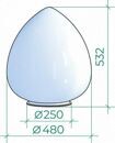 СВЕТИЛЬНИК серии Капля Е-27 ПММА ОСН.250мм коническое основание