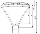 Уличный фонарь на опору серии Стрит-72 Led 100W 220V UNI HAUSS